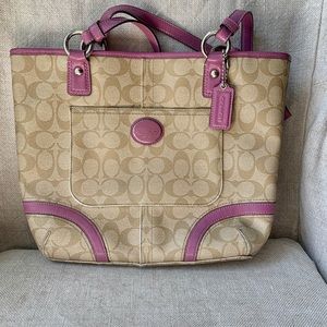 AUTHENTIC Coach Peyton Heritage Tote/Shoulder Bag